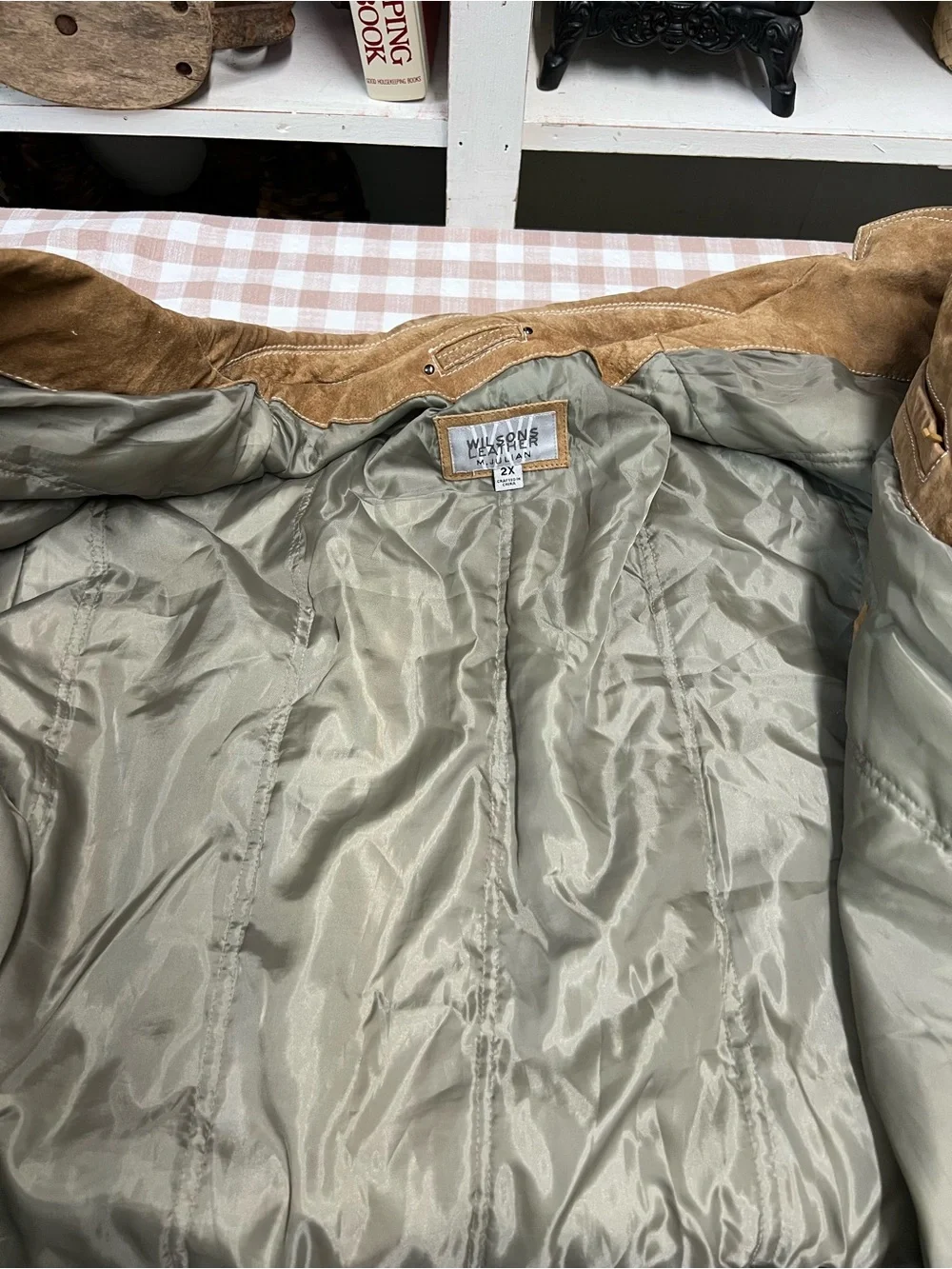 Wilson’s leather M. Julian coat 2X tan suede leather mens jacket coat